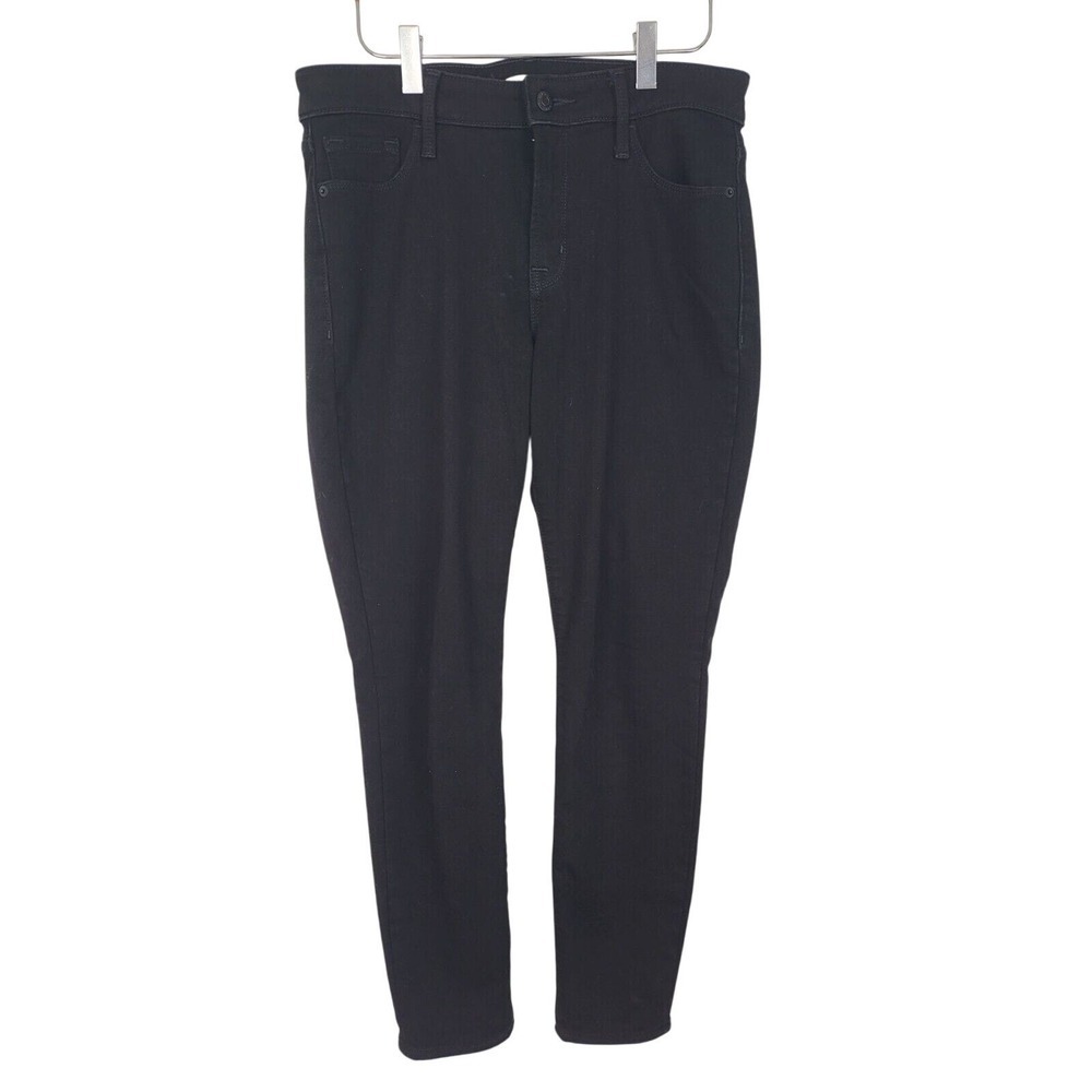 Old Navy Jeans 8 Womens Rockstar Super Skinny Black Mid Rise Denim Bottoms